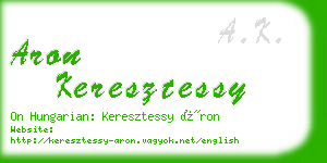 aron keresztessy business card